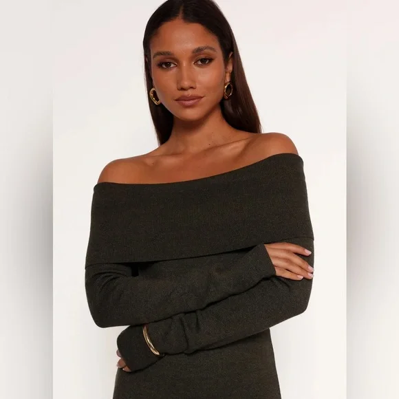 Petal & Pup Archie Off the Shoulder Midi Dress - Picture 2 of 7